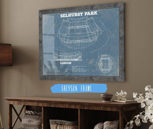Cutler West Selhurst Park Stadium A New Crystal Palace Blueprint Vintage Soccer Print
