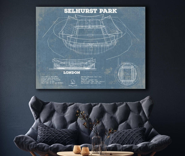 Cutler West Selhurst Park Stadium A New Crystal Palace Blueprint Vintage Soccer Print