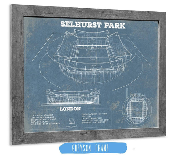 Cutler West Selhurst Park Stadium A New Crystal Palace Blueprint Vintage Soccer Print
