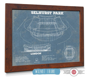 Cutler West Selhurst Park Stadium A New Crystal Palace Blueprint Vintage Soccer Print