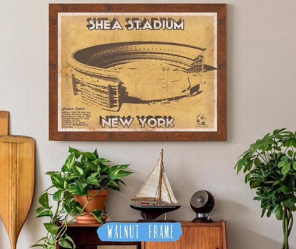 Cutler West Shea Stadium New York Giants NFL Vintage Football Print
