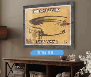 Cutler West Shea Stadium New York Giants NFL Vintage Football Print