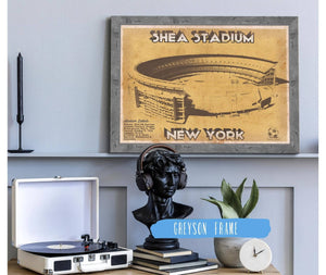 Cutler West Shea Stadium New York Giants NFL Vintage Football Print