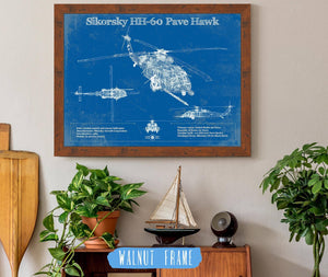 Cutler West Sikorsky HH-60 Pave Hawk Vintage Aviation Blueprint Military Print