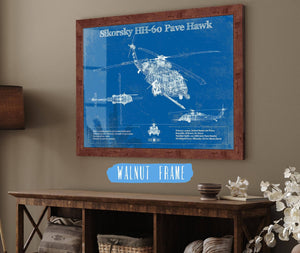 Cutler West Sikorsky HH-60 Pave Hawk Vintage Aviation Blueprint Military Print