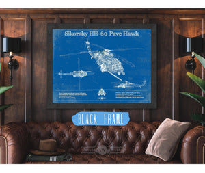Cutler West Sikorsky HH-60 Pave Hawk Vintage Aviation Blueprint Military Print