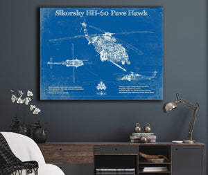 Cutler West Sikorsky HH-60 Pave Hawk Vintage Aviation Blueprint Military Print