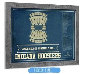 14" x 11" / Greyson Frame Cutler West Simon Skjodt Assembly Hall Indiana Hoosiers NCAA Vintage Print