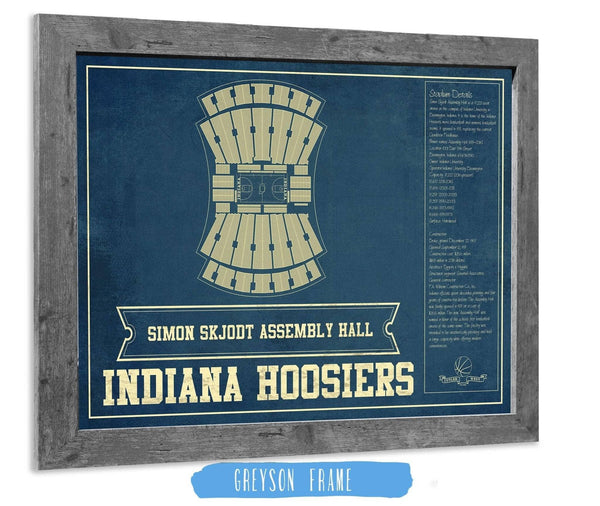 14" x 11" / Greyson Frame Cutler West Simon Skjodt Assembly Hall Indiana Hoosiers NCAA Vintage Print