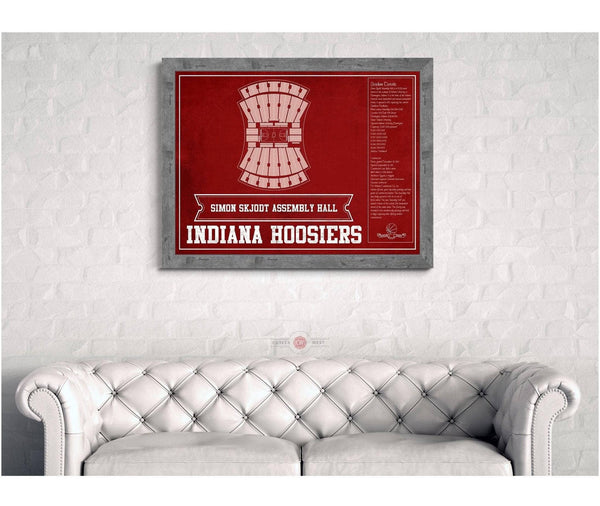 Cutler West Simon Skjodt Assembly Hall Indiana Hoosiers Team Color NCAA Vintage Print