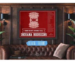 Cutler West Simon Skjodt Assembly Hall Indiana Hoosiers Team Color NCAA Vintage Print