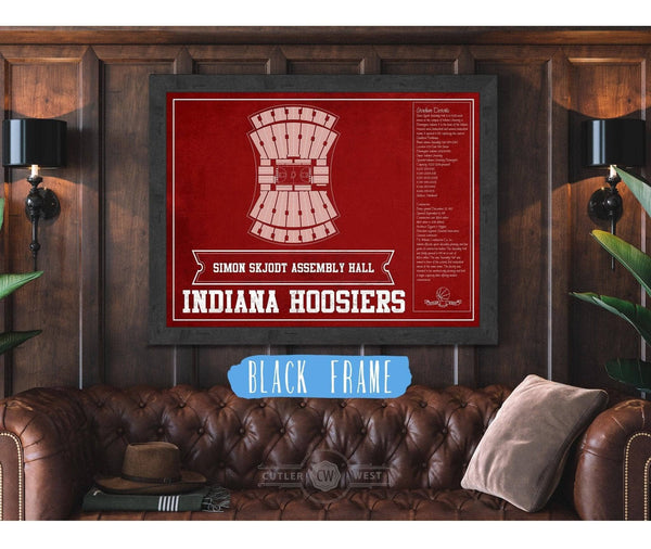 Cutler West Simon Skjodt Assembly Hall Indiana Hoosiers Team Color NCAA Vintage Print