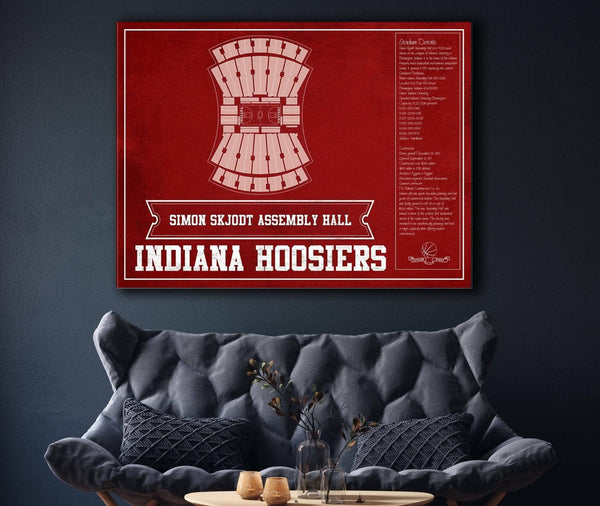Cutler West Simon Skjodt Assembly Hall Indiana Hoosiers Team Color NCAA Vintage Print