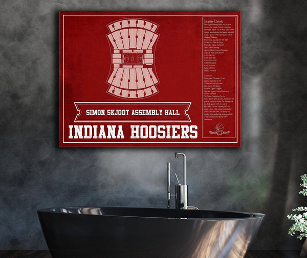 Cutler West Simon Skjodt Assembly Hall Indiana Hoosiers Team Color NCAA Vintage Print