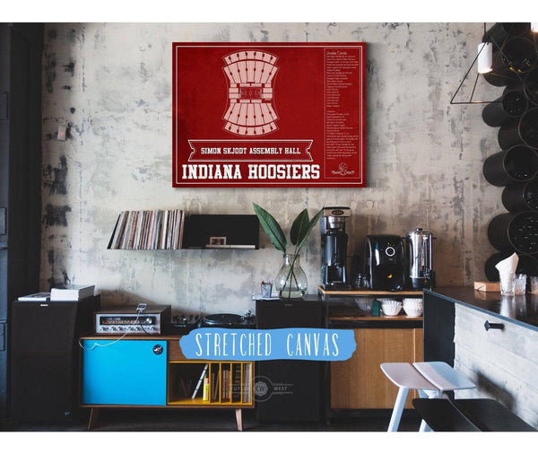 Cutler West Simon Skjodt Assembly Hall Indiana Hoosiers Team Color NCAA Vintage Print