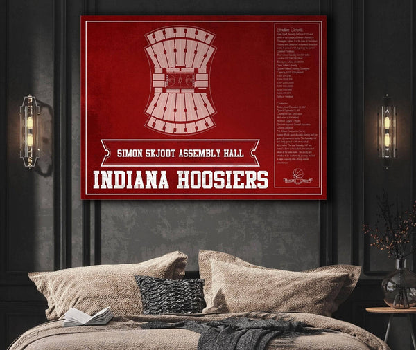 Cutler West Simon Skjodt Assembly Hall Indiana Hoosiers Team Color NCAA Vintage Print