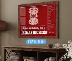 Cutler West Simon Skjodt Assembly Hall Indiana Hoosiers Team Color NCAA Vintage Print