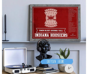 Cutler West Simon Skjodt Assembly Hall Indiana Hoosiers Team Color NCAA Vintage Print