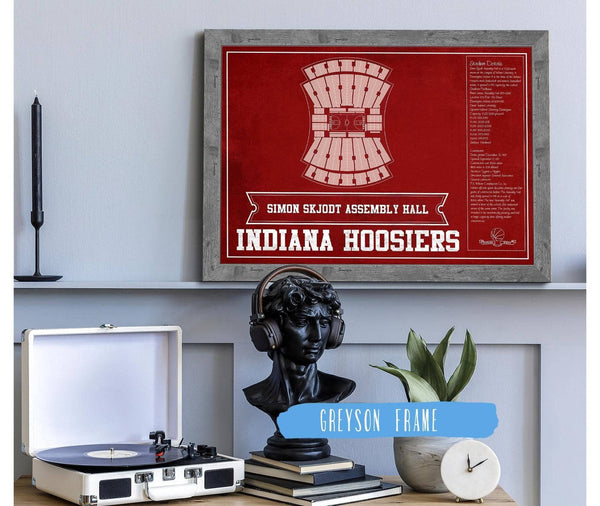 Cutler West Simon Skjodt Assembly Hall Indiana Hoosiers Team Color NCAA Vintage Print