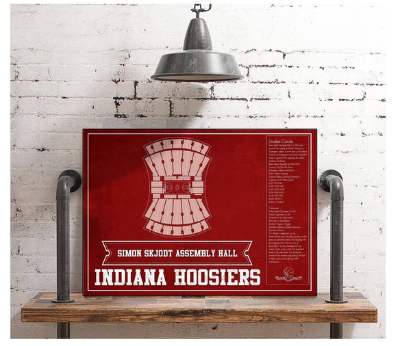 Cutler West Simon Skjodt Assembly Hall Indiana Hoosiers Team Color NCAA Vintage Print