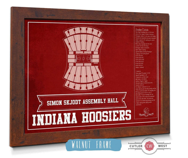 Cutler West Simon Skjodt Assembly Hall Indiana Hoosiers Team Color NCAA Vintage Print