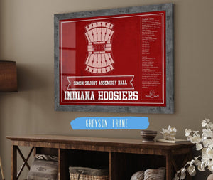 Cutler West Simon Skjodt Assembly Hall Indiana Hoosiers Team Color NCAA Vintage Print