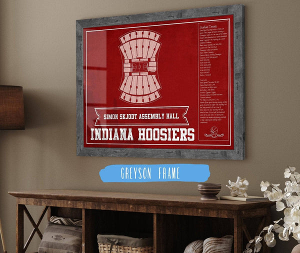 Cutler West Simon Skjodt Assembly Hall Indiana Hoosiers Team Color NCAA Vintage Print