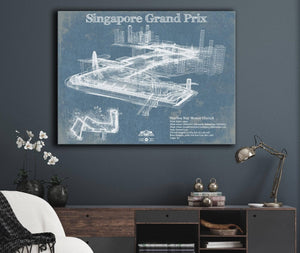 Cutler West Singapore Grand Prix Blueprint Race Track Print