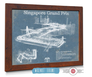 Cutler West Singapore Grand Prix Blueprint Race Track Print