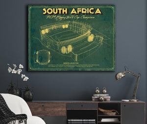 Cutler West South Africa World Cup 2019 Champions - Vintage Ellis Park Stadium Print