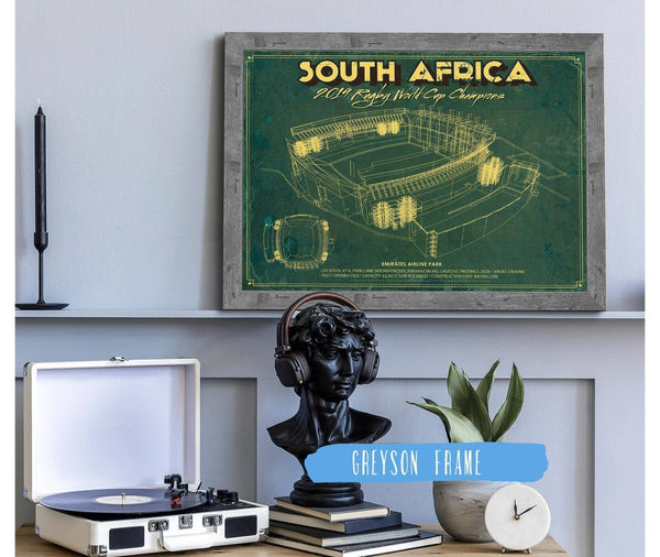 Cutler West South Africa World Cup 2019 Champions - Vintage Ellis Park Stadium Print