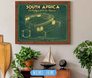 Cutler West South Africa World Cup 2019 Champions - Vintage Ellis Park Stadium Print