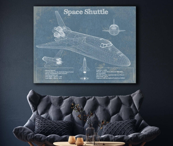 Cutler West Space Shuttle Aviation Blueprint Print