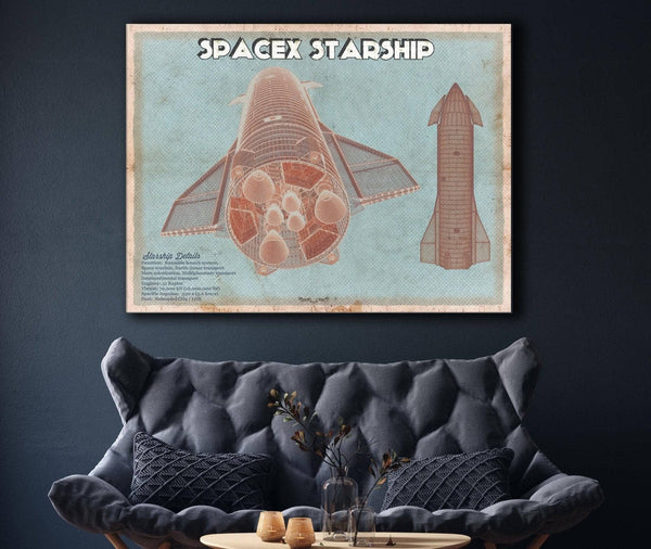 Cutler West SpaceX Starship Vintage Space Exploration Print