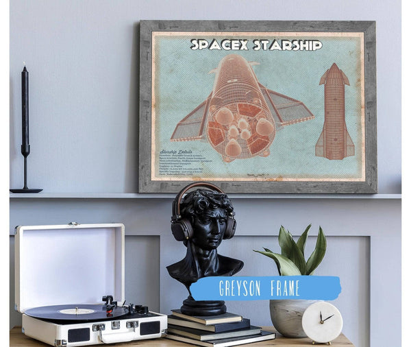 Cutler West SpaceX Starship Vintage Space Exploration Print