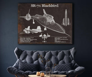 Cutler West SR-71 Blackbird Black Version - Aircraft Original Military Wall Art