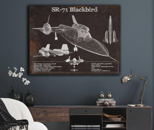 Cutler West SR-71 Blackbird Black Version - Aircraft Original Military Wall Art