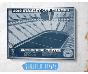 Cutler West St. Louis Blues Enterprise 2019 Stanley Cup Champions - Vintage Hockey Team Color Print