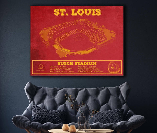 Cutler West St. Louis Cardinals - Busch Stadium Vintage Baseball Print