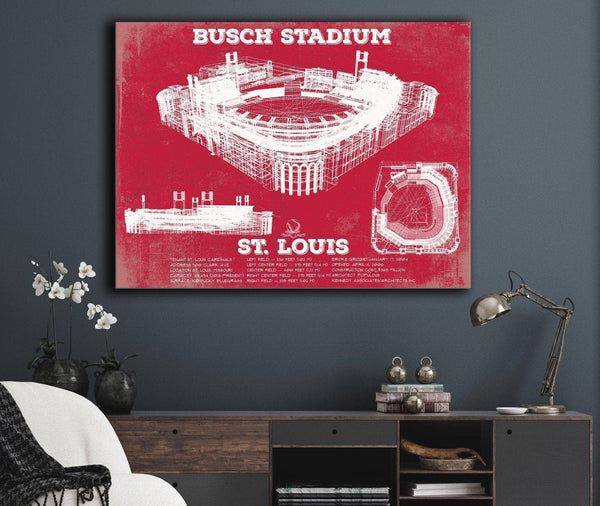 Cutler West St. Louis Cardinals - Busch Stadium - Vintage Baseball Print