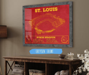 14" x 11" / Greyson Frame Cutler West St. Louis Cardinals - Busch Stadium Vintage Baseball Print