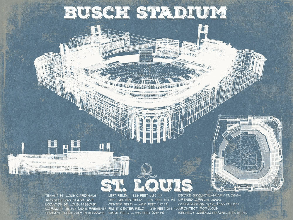 14" x 11" / Stretched Canvas Wrap Cutler West St. Louis Cardinals Busch Stadium Vintage Baseball Print