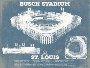 14" x 11" / Unframed Cutler West St. Louis Cardinals Busch Stadium Vintage Baseball Print