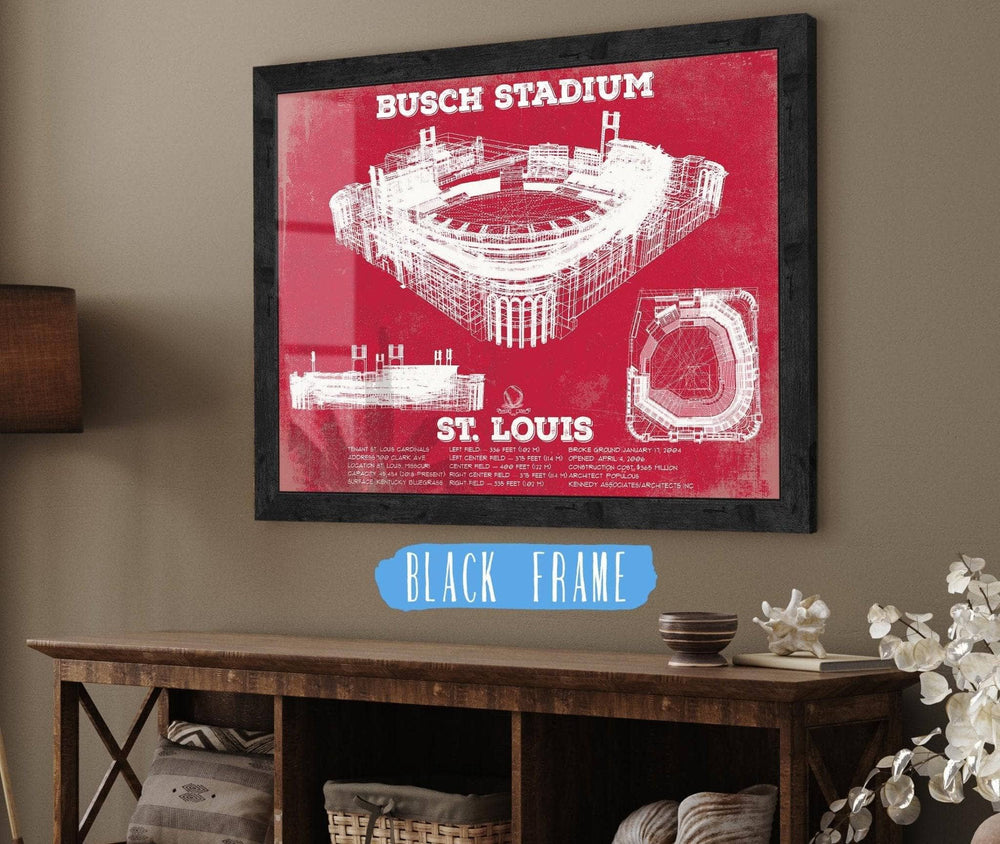 14" x 11" / Stretched Canvas Wrap Cutler West St. Louis Cardinals - Busch Stadium - Vintage Baseball Print