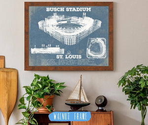 20" x 16" / Walnut Frame Cutler West St. Louis Cardinals Busch Stadium Vintage Baseball Print