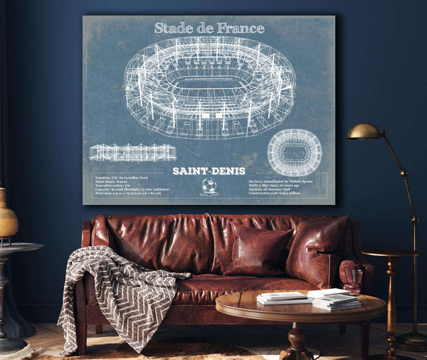 Cutler West Stade de France Vintage Football Stadium Print
