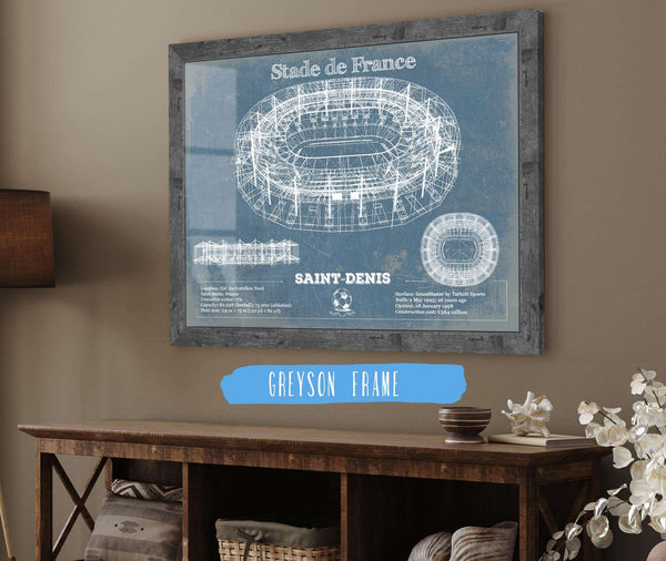 14" x 11" / Greyson Frame Cutler West Stade de France Vintage Football Stadium Print