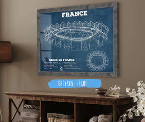 14" x 11" / Greyson Frame Cutler West Stade de France Vintage Soccer Stadium Print
