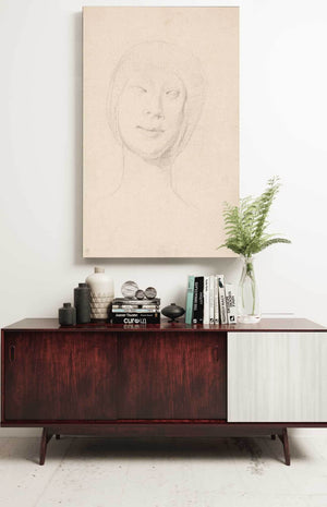 Cutler West Studie Efter Francesco Lauranas Buste Af Eleonora Daragona I Museet I Palermo en Face by La Ring