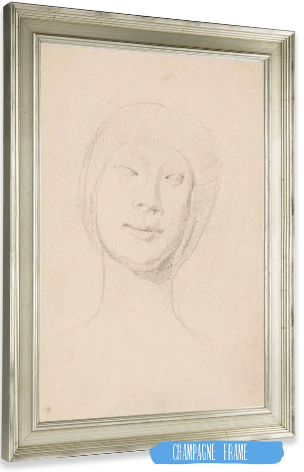 16" x 24" / Champagne Frame Cutler West Studie Efter Francesco Lauranas Buste Af Eleonora Daragona I Museet I Palermo en Face by La Ring